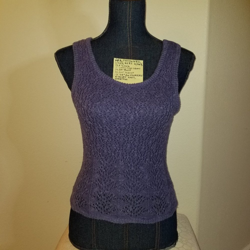 #662 Preowned Columbia Periwinkle Knit PS Top - Picture 1 of 9